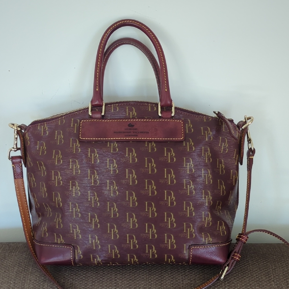 Dooney & Bourke 1975 Vanessa Signature Satchel With Florentine Leather